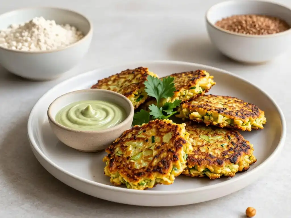 Vegan Chickpea Zucchini Fritters Without Eggs That Hold Together Perfectly