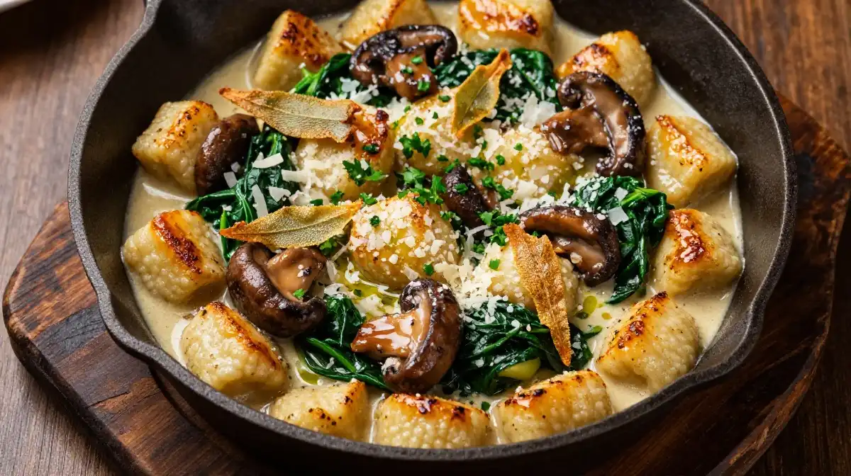mushroom gnocchi skillet