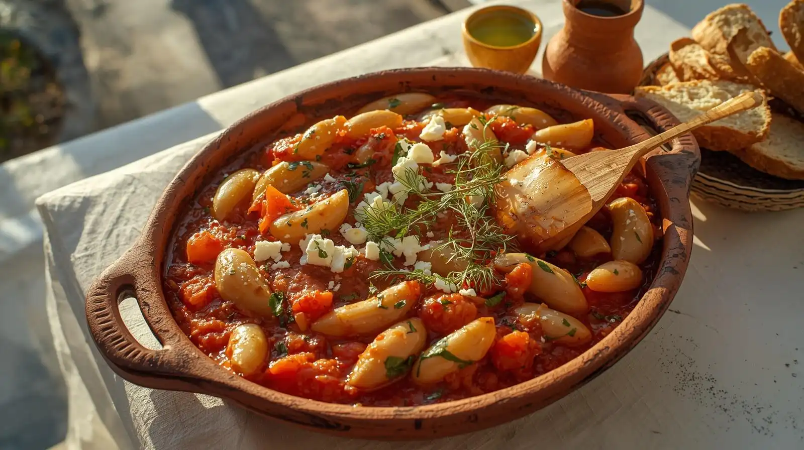 gigantes plaki greek baked beans