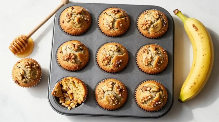 healthy banana nut muffins