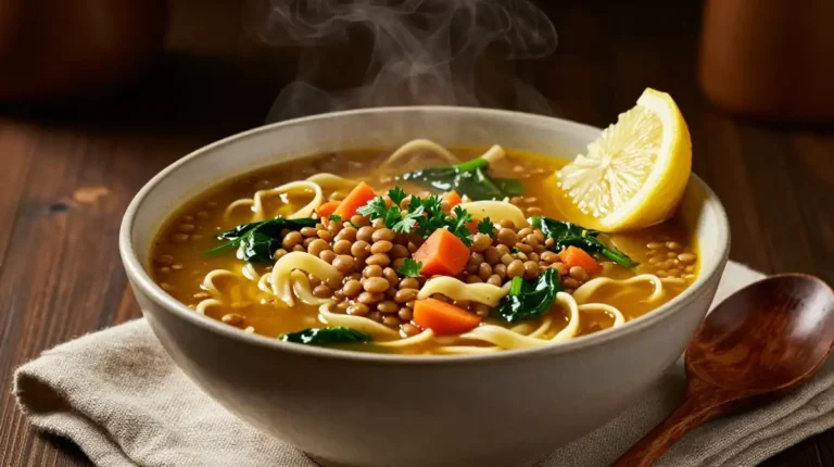 lentil noodle soup