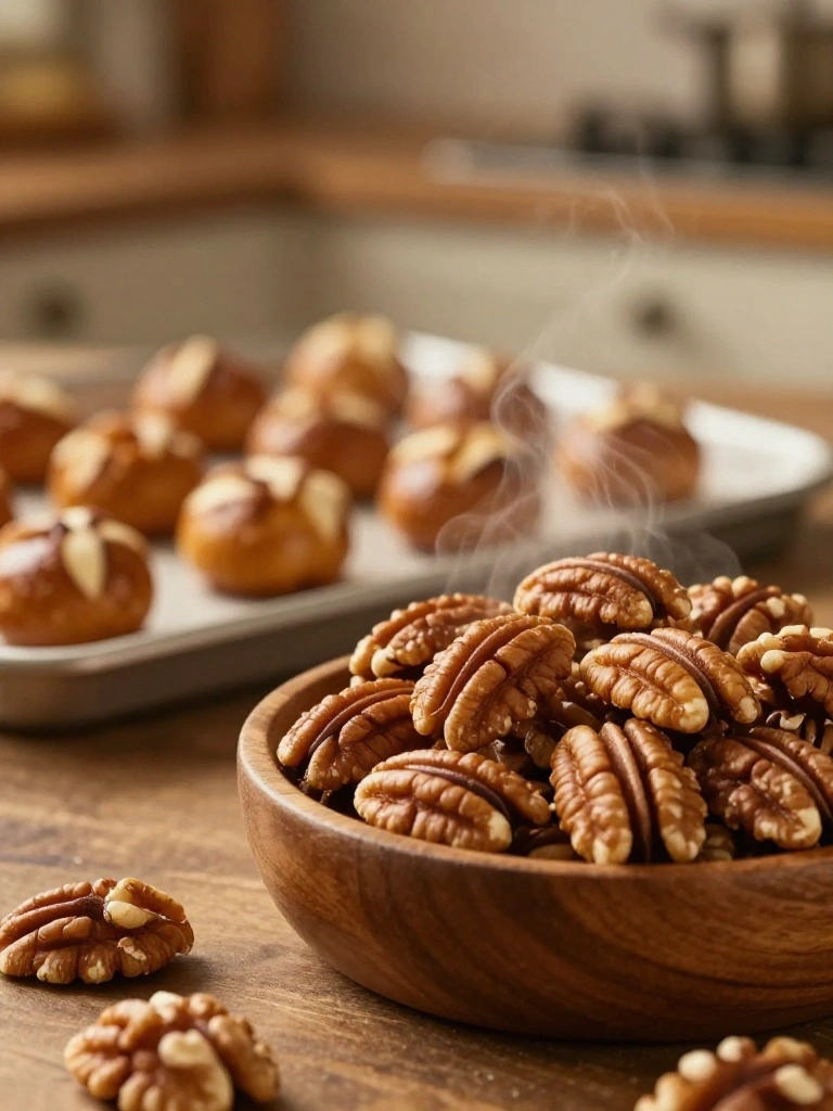 -Adding-Pecans-or-Nuts-to-Pretzel-Rolo-Bites.