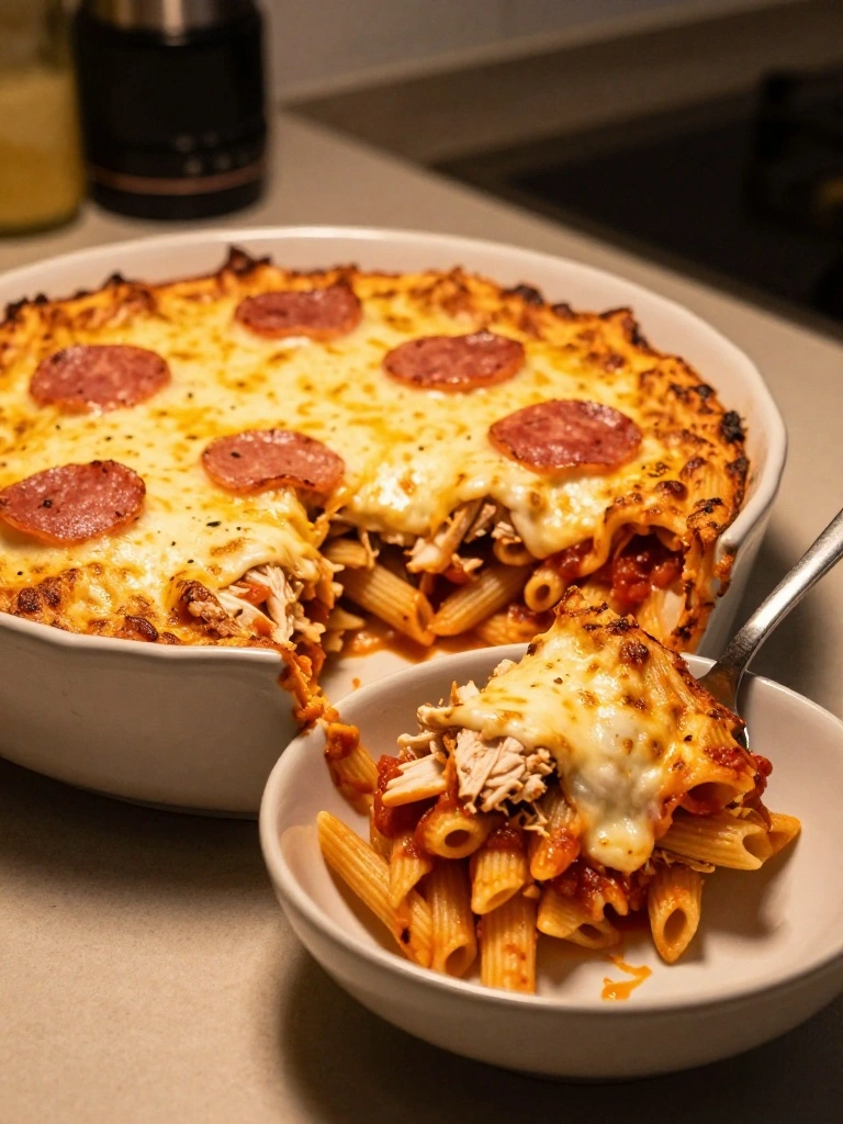 How to Add Pasta to Your Chicken Pizza Bake