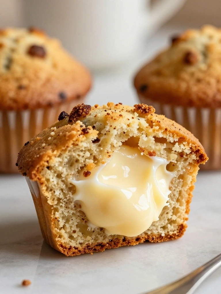 Adding-Cream-Cheese-Filling-to-Pumpkin-Muffins.