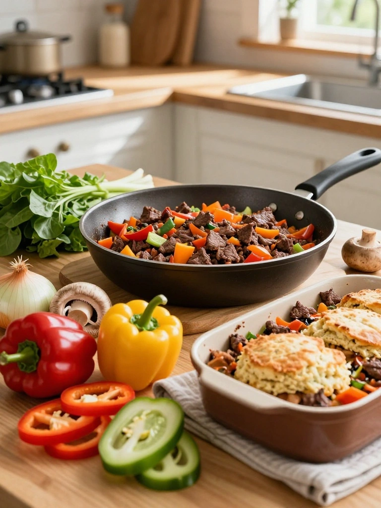 How-to-Add-Vegetables-to-Ground-Beef-and-Biscuits
