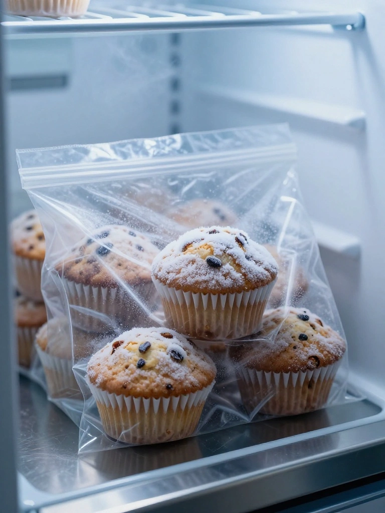 Freezing and Reheating Oatmeal Raisin Cake Mix Muffins