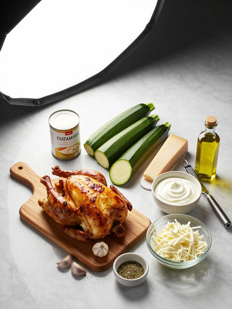 Ingredients You Need for Rotisserie Chicken Zucchini Casserole