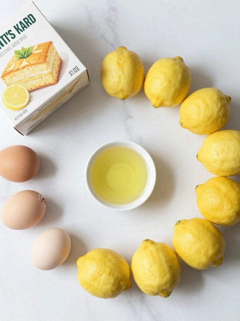 Ingredients-Needed-for-Cake-Mix-Lemon-Muffins.
