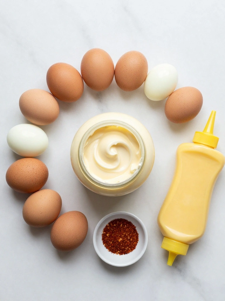 Ingredients-Needed-for-Classic-Deviled-Eggs.