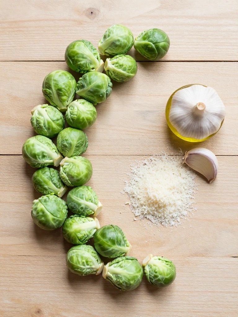 Ingredients-Needed-for-Garlic-Roasted-Brussels-Sprouts