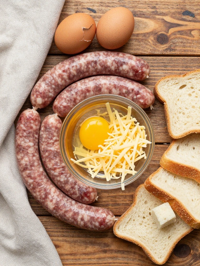 Ingredients-Needed-for-Sausage-Breakfast-Casserole.