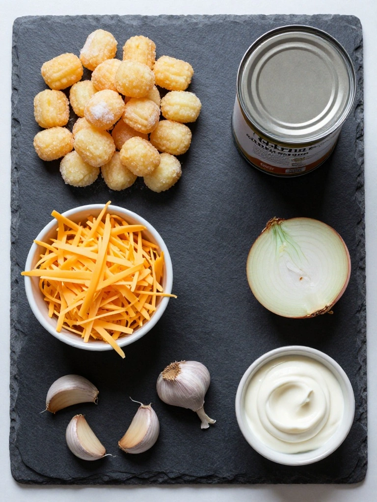 Ingredients You'll Need for Cheesy Tater Tot Casserole