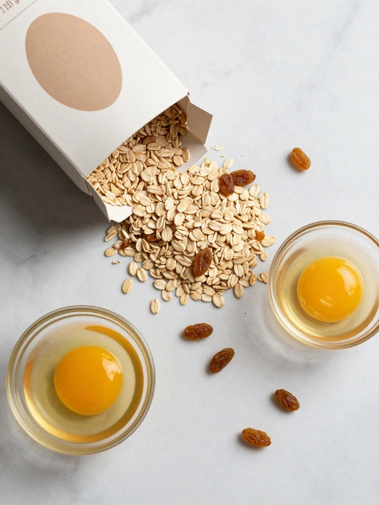 Ingredients You'll Need for Oatmeal Raisin Cake Mix Muffins