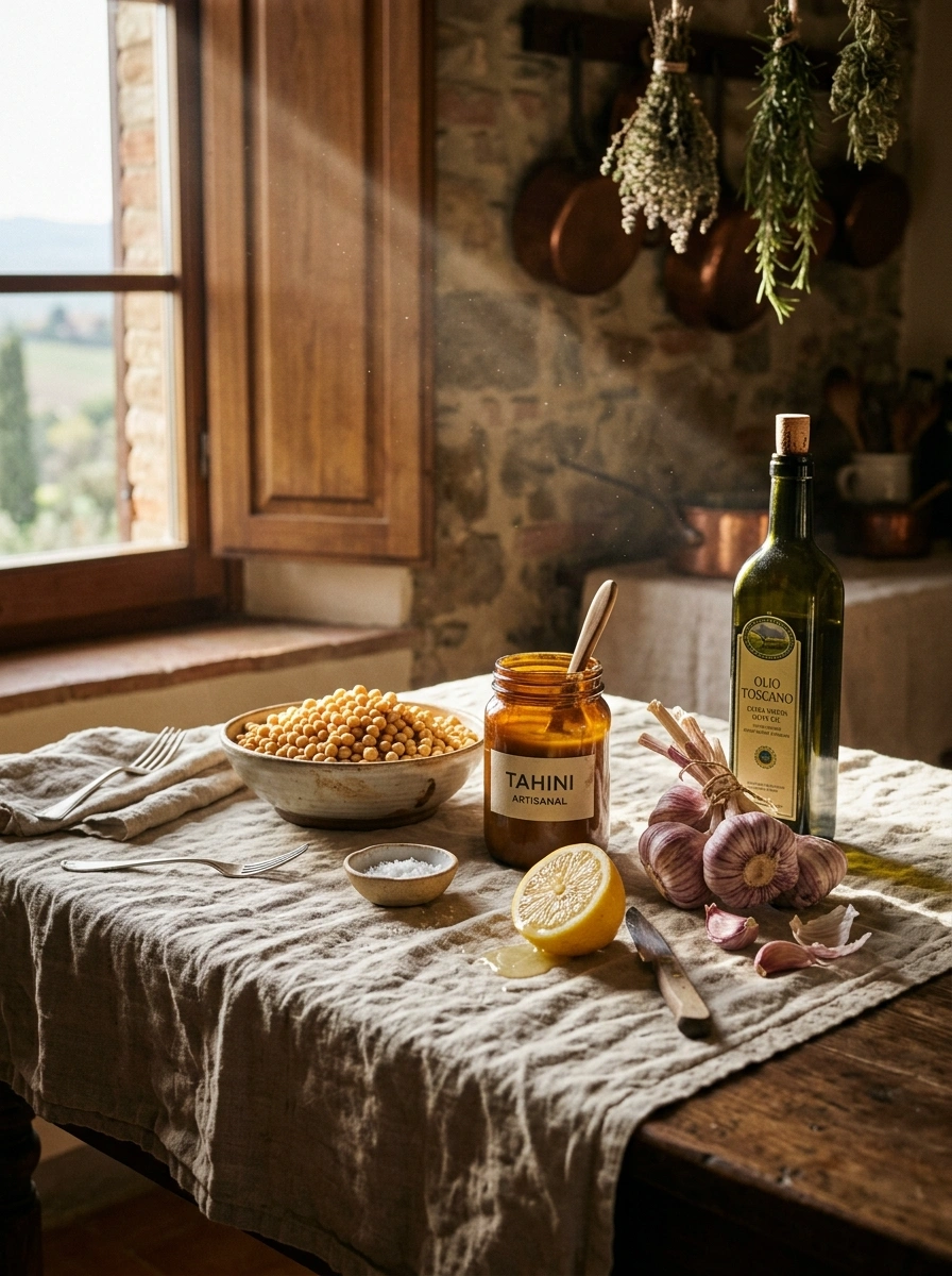 Ingredients Needed for Authentic Greek Hummus Dip