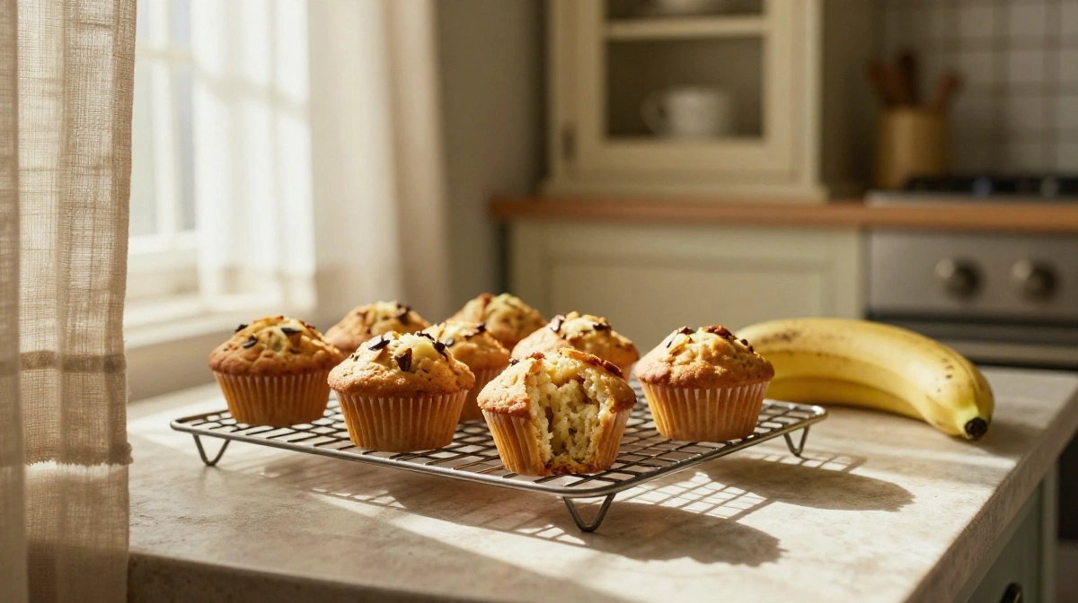 Cake Mix Banana Muffins