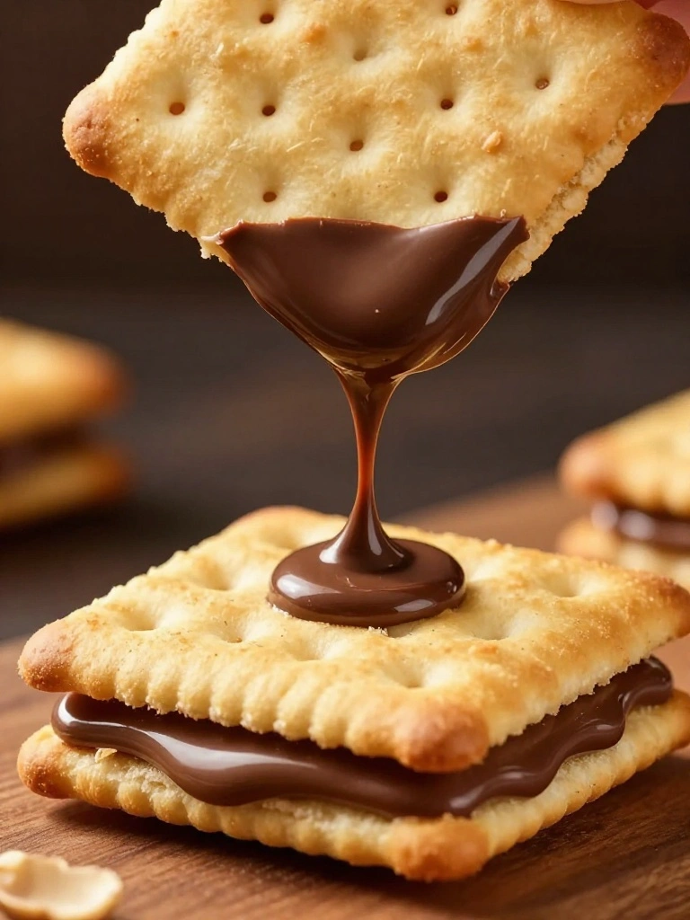 Making Peanut Butter Ritz Cracker Sandwiches