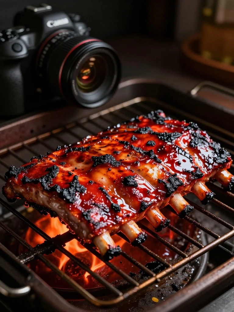Finishing Ribs Under the Broiler for Extra Char