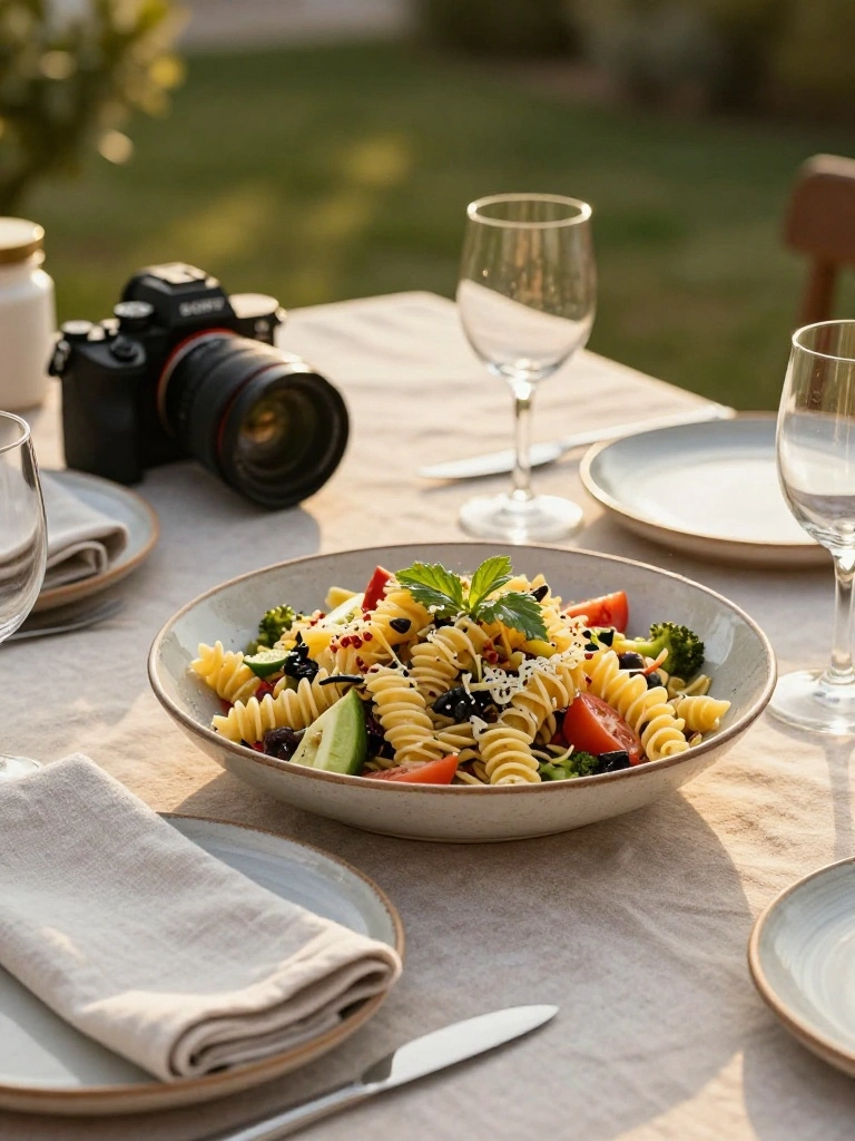 How to Serve Avocado Caesar Pasta Salad