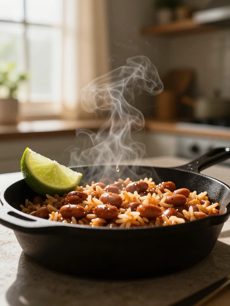 Simple Rice and Beans Skillet