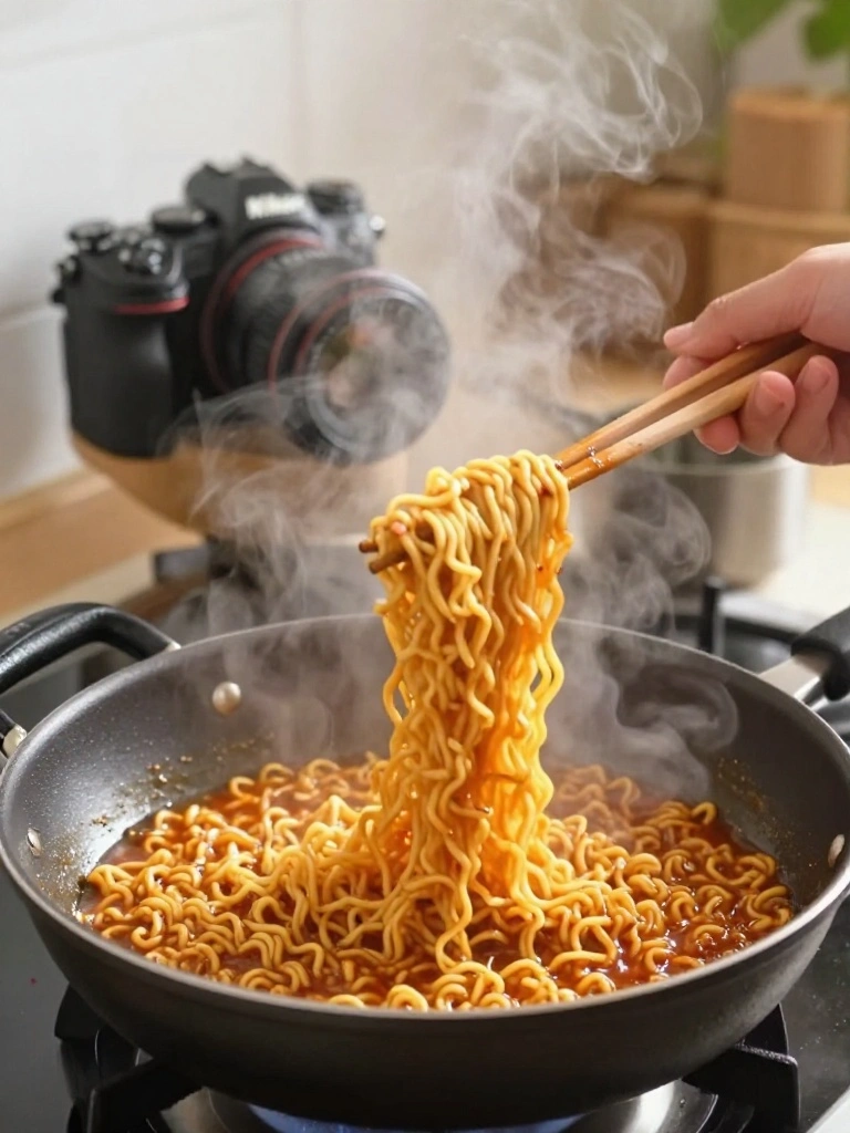 Step by Step Instructions for Spicy Ramen Noodles