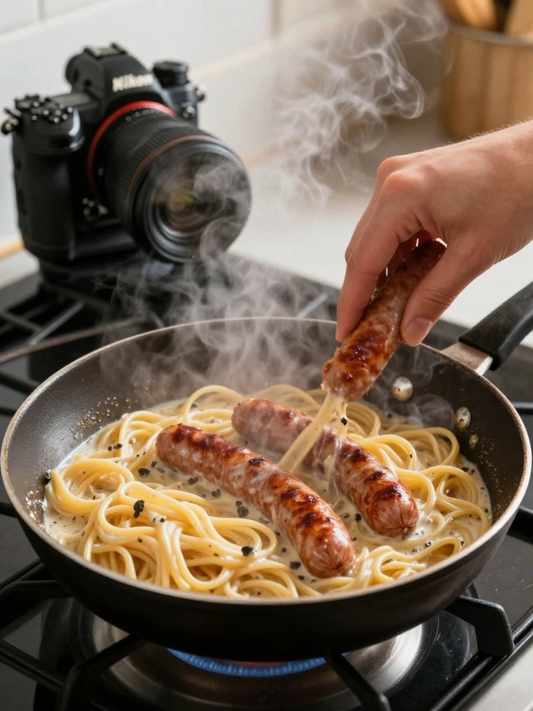 Step by Step Instructions for Creamy Sausage Pasta