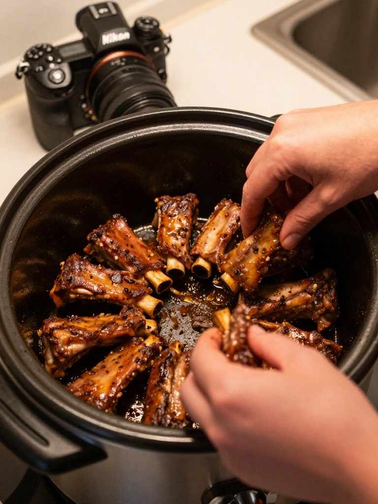 Step by Step Instructions for Crockpot Ribs
