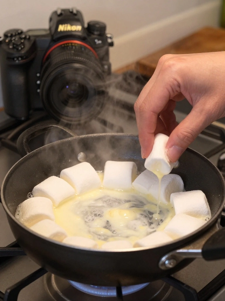 Step by Step Instructions for Ruffles Marshmallow Treats