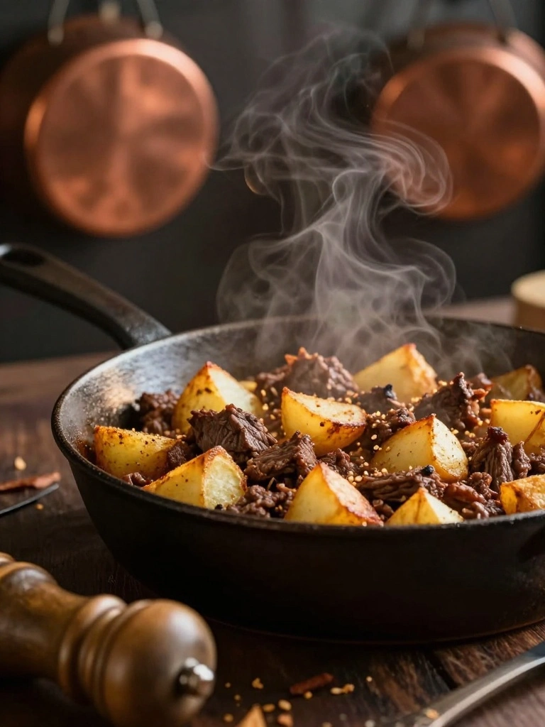 Cheap Ground Beef and Potato Hash