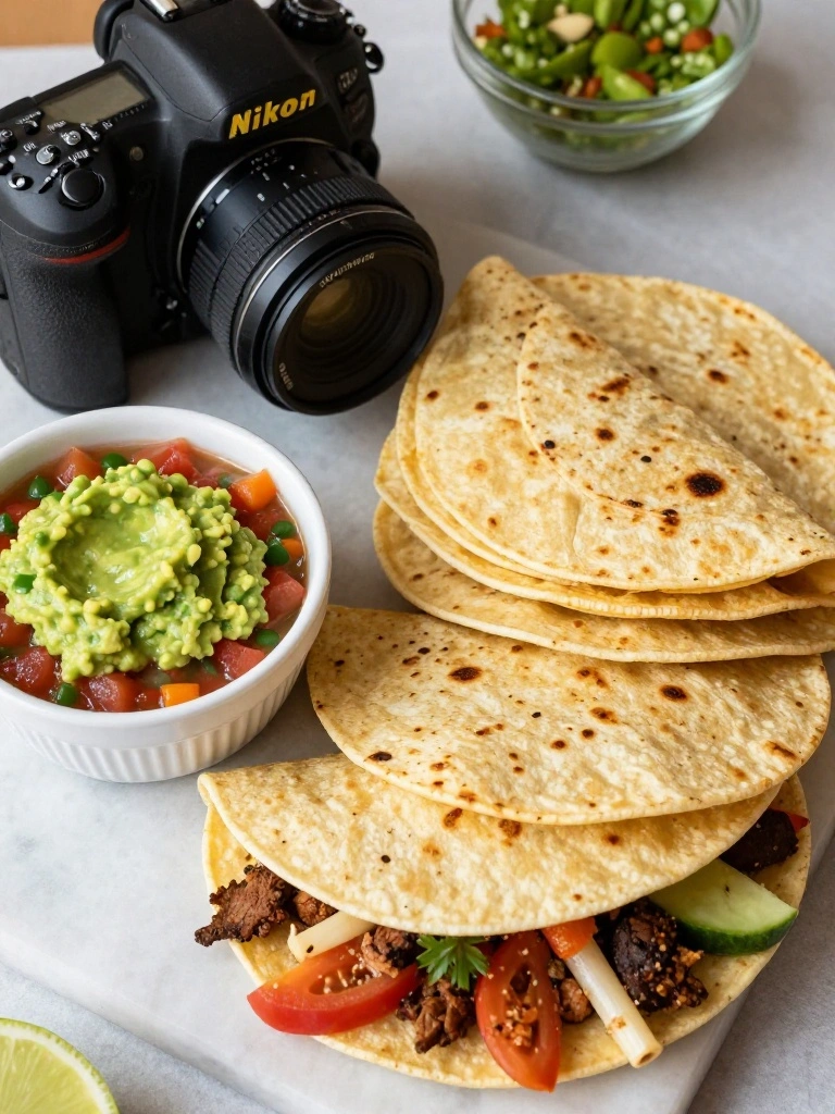 Tortilla and Topping Options for Fajita Night