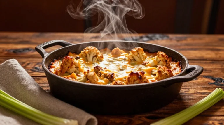Buffalo Chicken Cauliflower Casserole
