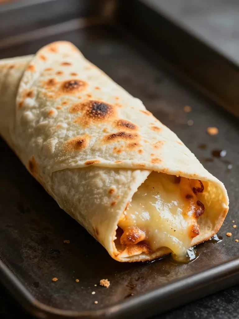 Crispy Baked Pizza Burritos