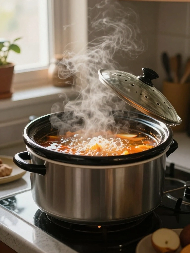 Making Sausage Tortellini Soup in a Crockpot