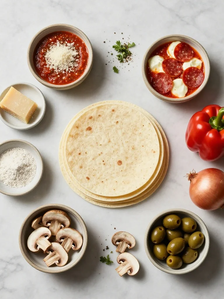Ingredients for Easy Pizza Burritos