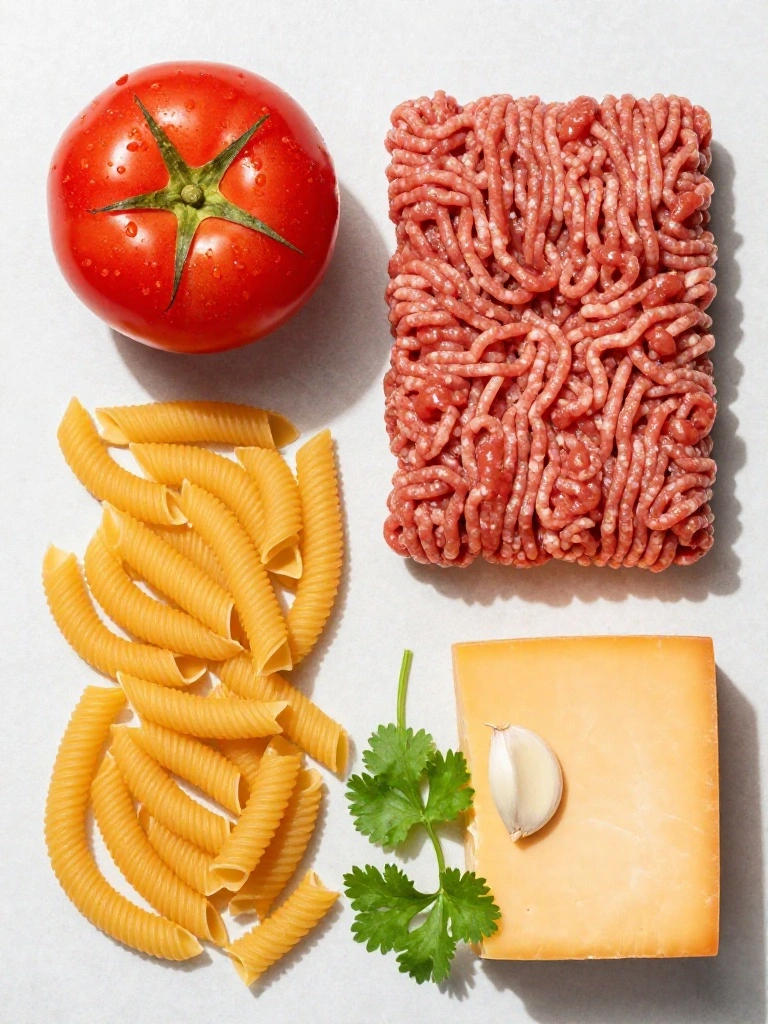 Hamburger Pasta Casserole Banane Ke Liye Ingredients