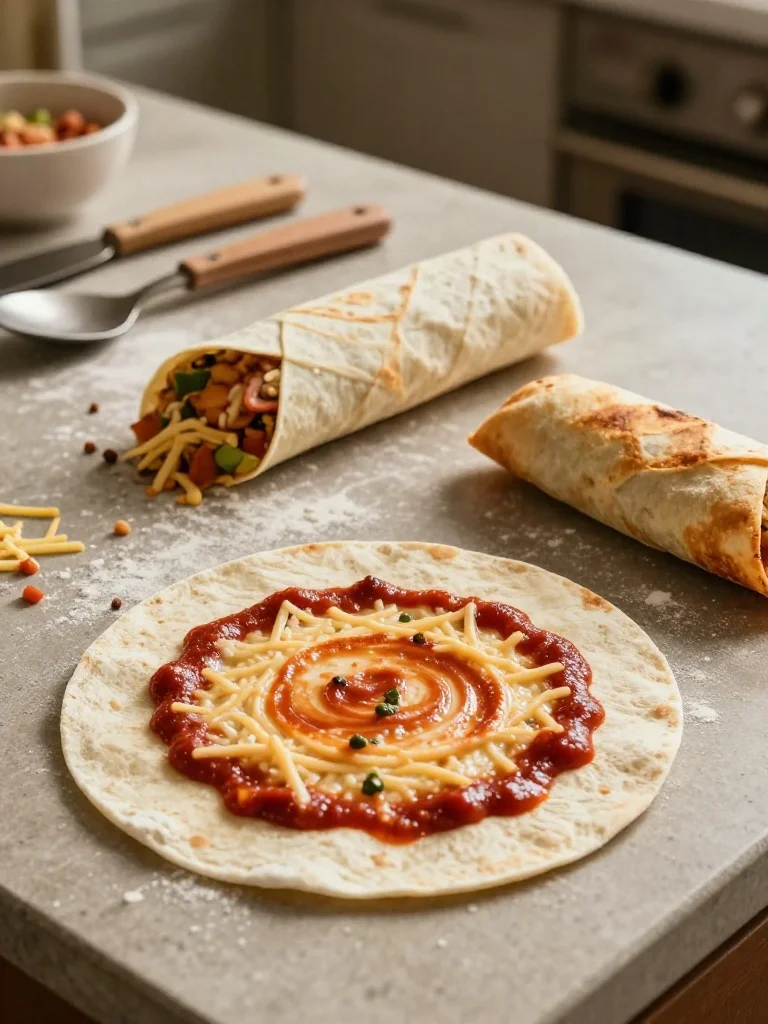 How to Make Pizza Burritos