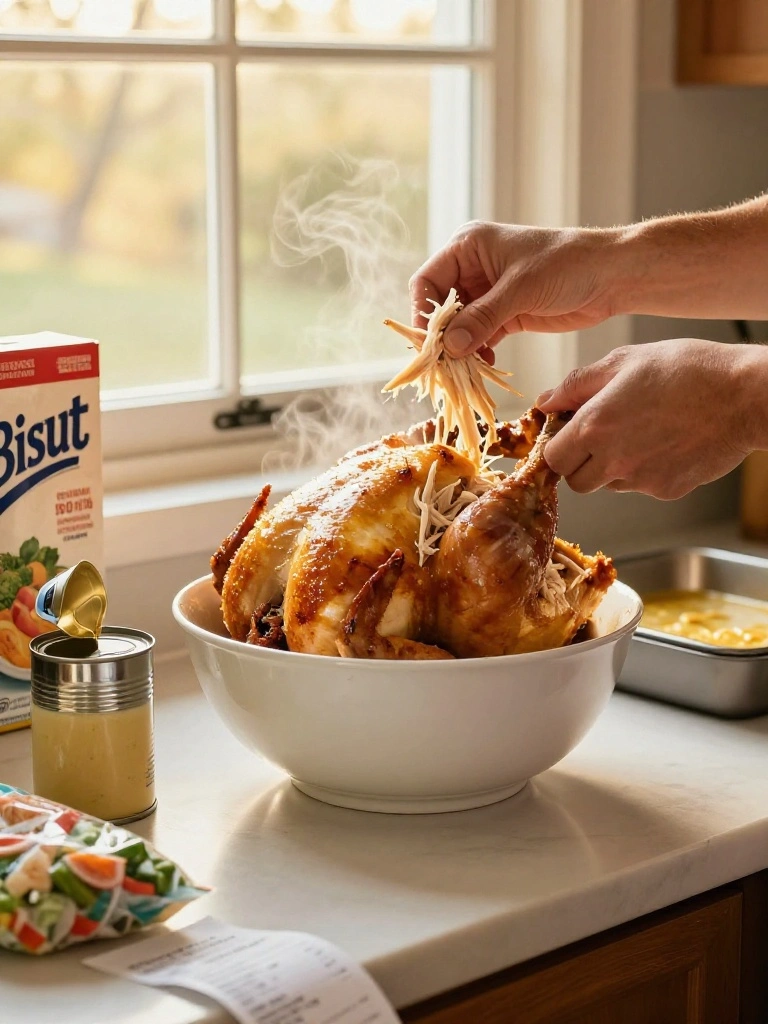 Chicken Cobbler Casserole with Rotisserie Chicken