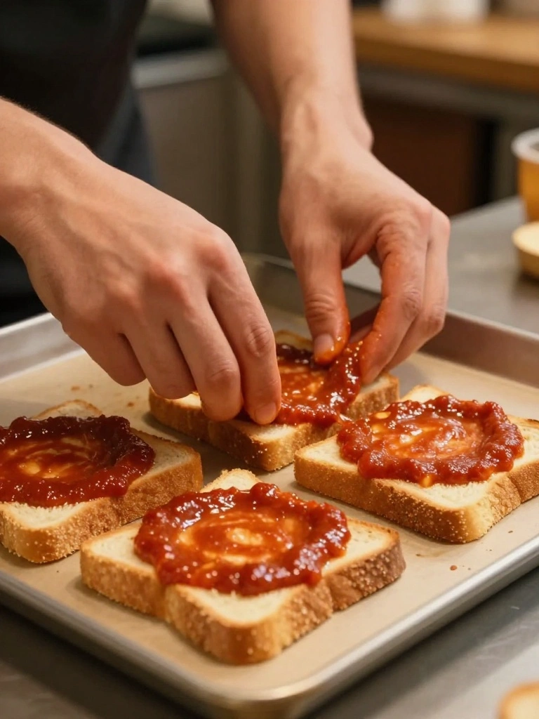 Step-by-Step: Assembling Your Garlic Toast Pizzas