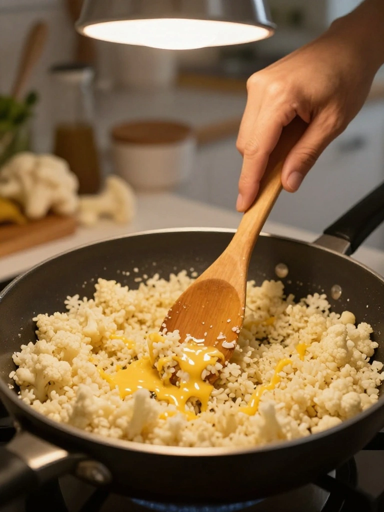 Step-by-Step Instructions to Make Cheesy Cauliflower Rice