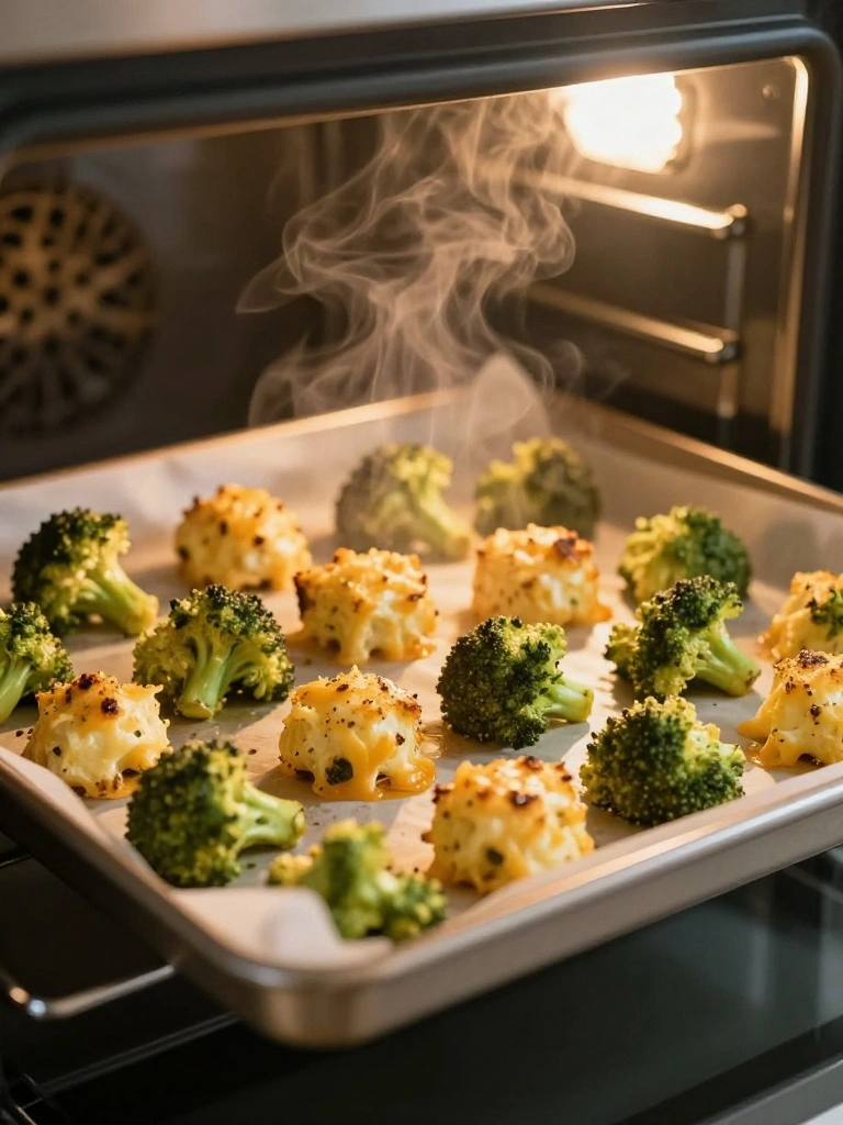 Making Broccoli Cheese Bites in the Oven