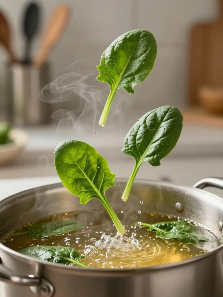 Adding Spinach and Vegetables to Your Soup