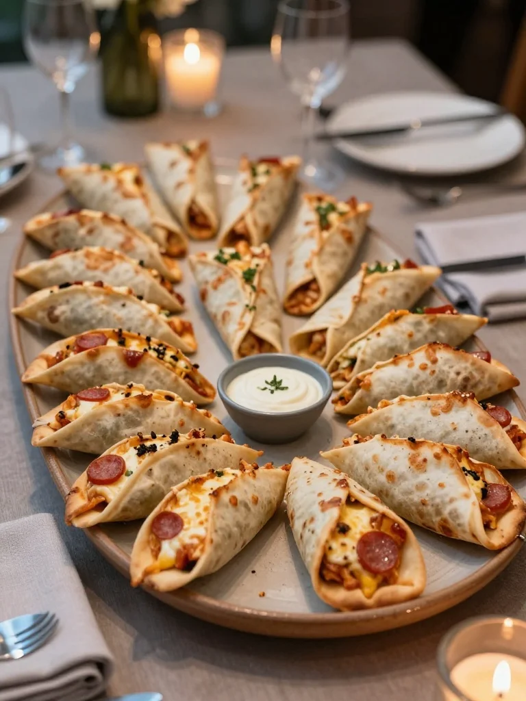 Mini Pizza Burritos for Parties