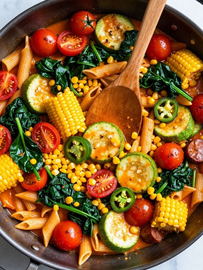 One-Pot Cajun Sausage Pasta with Chicken Variation